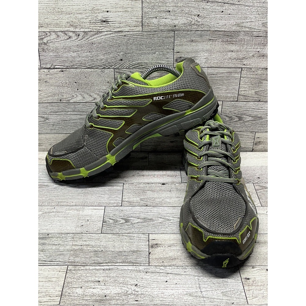 Inov-8 Unisex Sz. 8.5M 10W RocLite 275 GTX Gore-Tex Grey GreenTrail Running Shoe